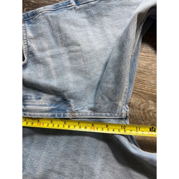 ZARA High Rise Wide Leg Distressed Light Wash Denim Jeans Women Size 4 - Picture 4 of 7